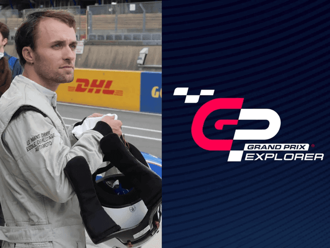 Squeezie sur la piste du Grand Prix Explorer du Mans