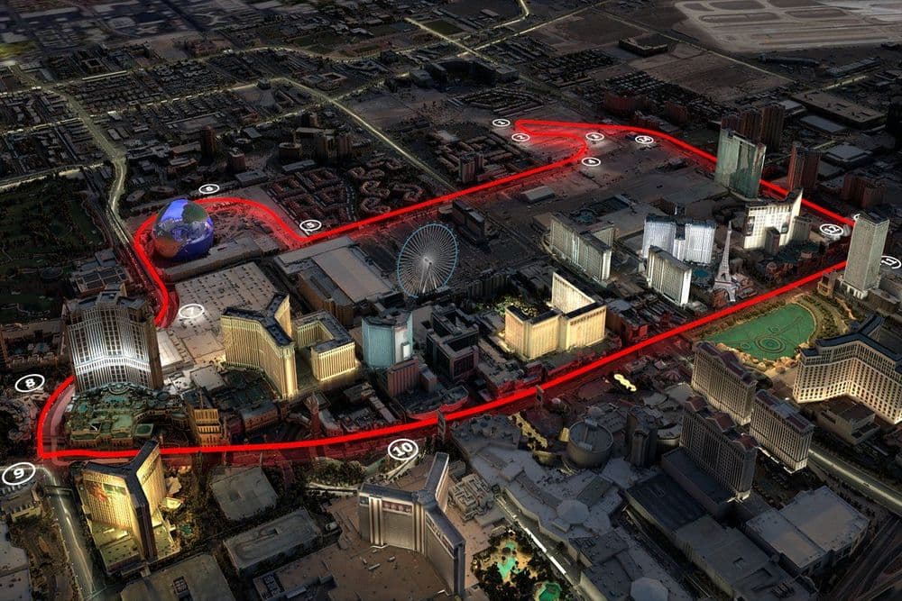 Tracé du Grand Prix de Las Vegas 2023