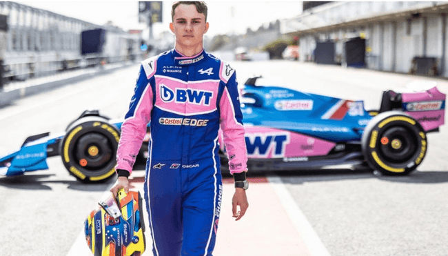 Oscar Piastri en combinaison Alpine