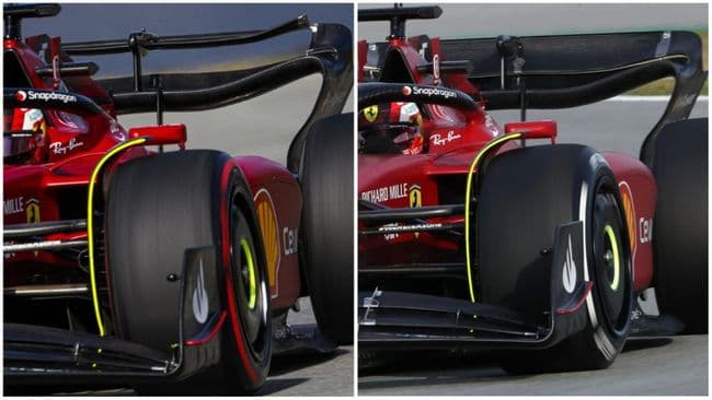 Illustration du DRS sur la Ferrari de Carlos Sainz