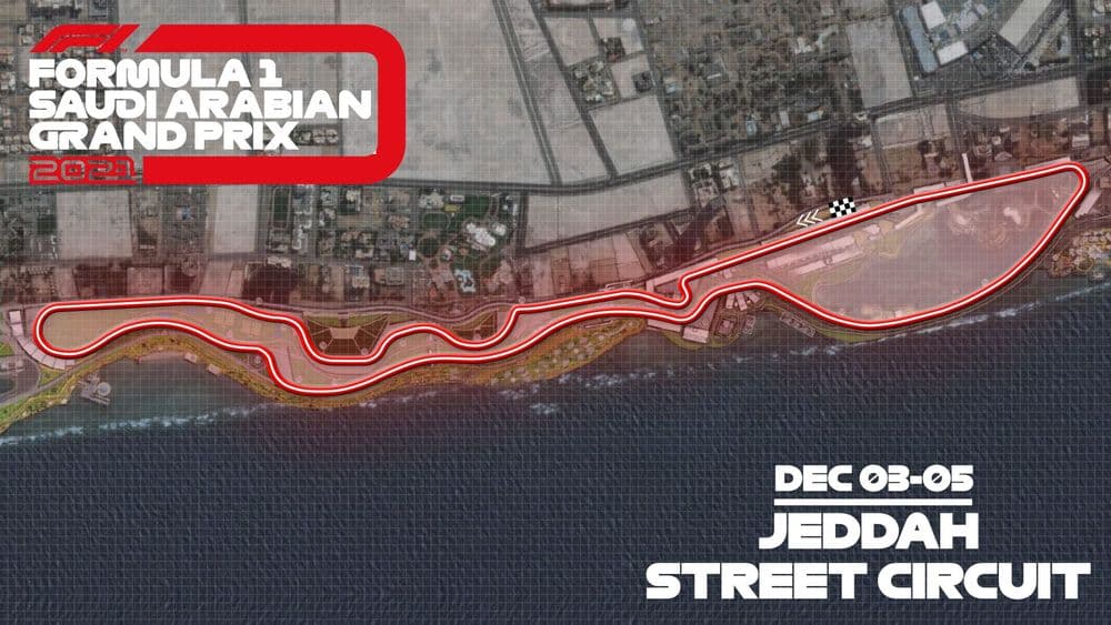 Illustration du GP d'Arabie Saoudite 2023 sur le Jeddah Street Circuit