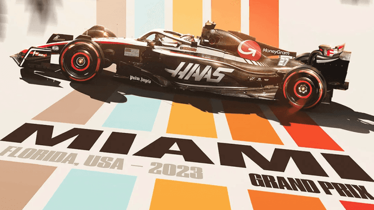 Poster de Haas pour le GP de Miami 2023