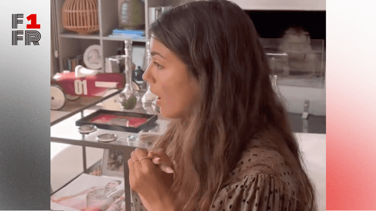 Réaction de Kika Gomes au podium de Pierre Gasly