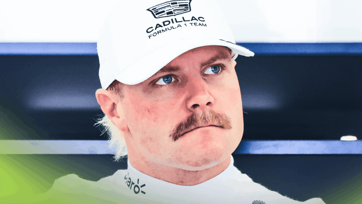Portrait de Valtteri Bottas en combinaison Cadillac Formula 1 Team
