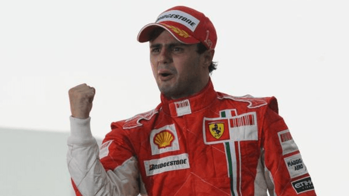 Felipe Massa en combinaison Ferrari lors de la saison F1 2008