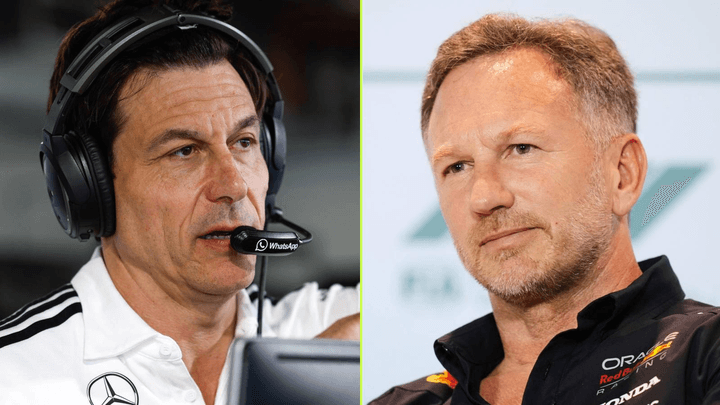Toto Wolff et Christian Horner face à face lors d'une conférence de presse