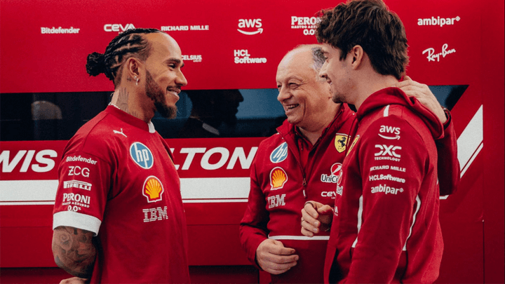 Vasseur dirigeant Hamilton et Leclerc chez Ferrari