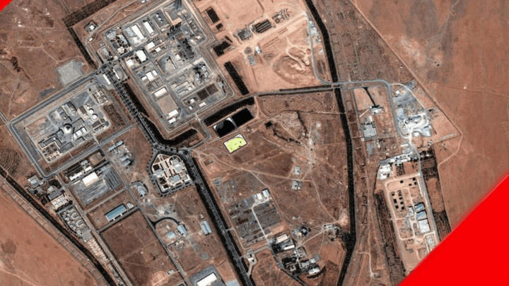 Montage officiel F1 annonçant un Grand Prix en Iran avec vue aérienne d'un circuit