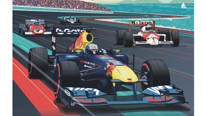 Affiche Grand Prix de France Historique 2026 au Circuit Paul Ricard avec monoplace F1 vintage