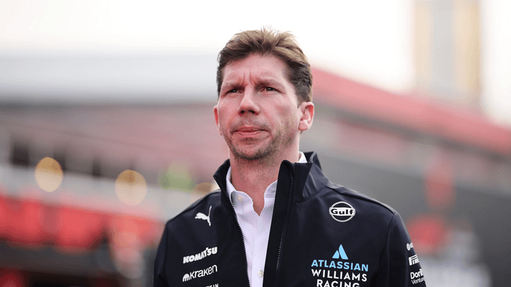 James Vowles, directeur de l'équipe Williams F1, lors d'une conférence de presse