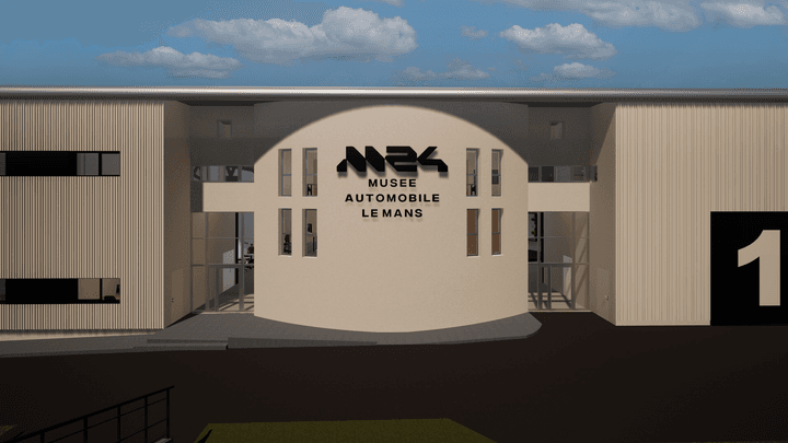 Façade du MNA24 Musée Automobile du Mans, nouveau centre dédié au sport automobile