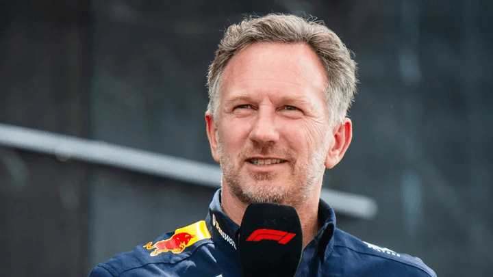 Christian Horner, directeur de Red Bull Racing, lors d'une interview en Formule 1